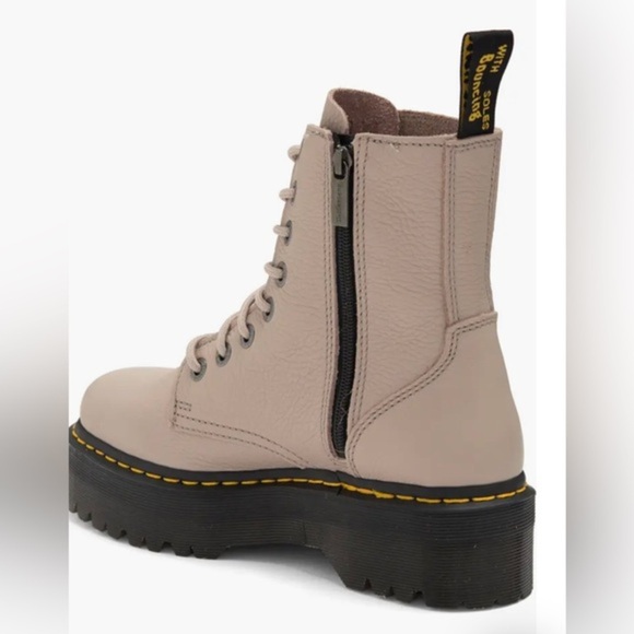 Dr Martens Jadon Vintage Taupe Pisa Platform lace up combat Boots size 12 men - Picture 10 of 11